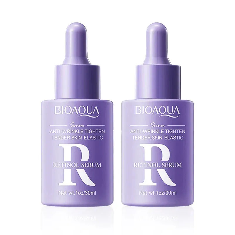 2 Piece Vitamin C Retinol Hyaluronic Acid Serum Set For Face Moisturizing & Firming