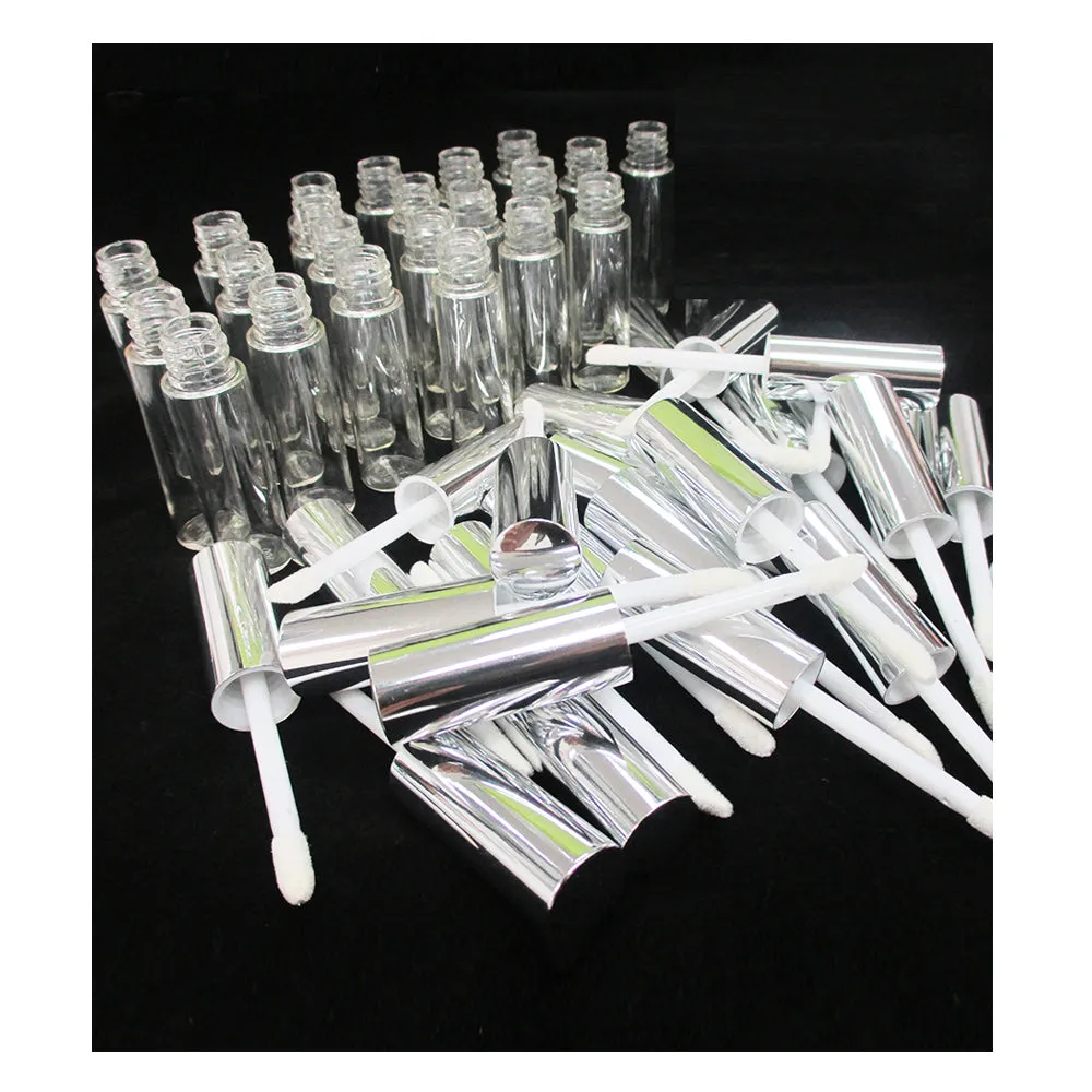 20 Empty PET Clear Lip Gloss Bottle 8ML Tube Balm Container Stopper Not Included