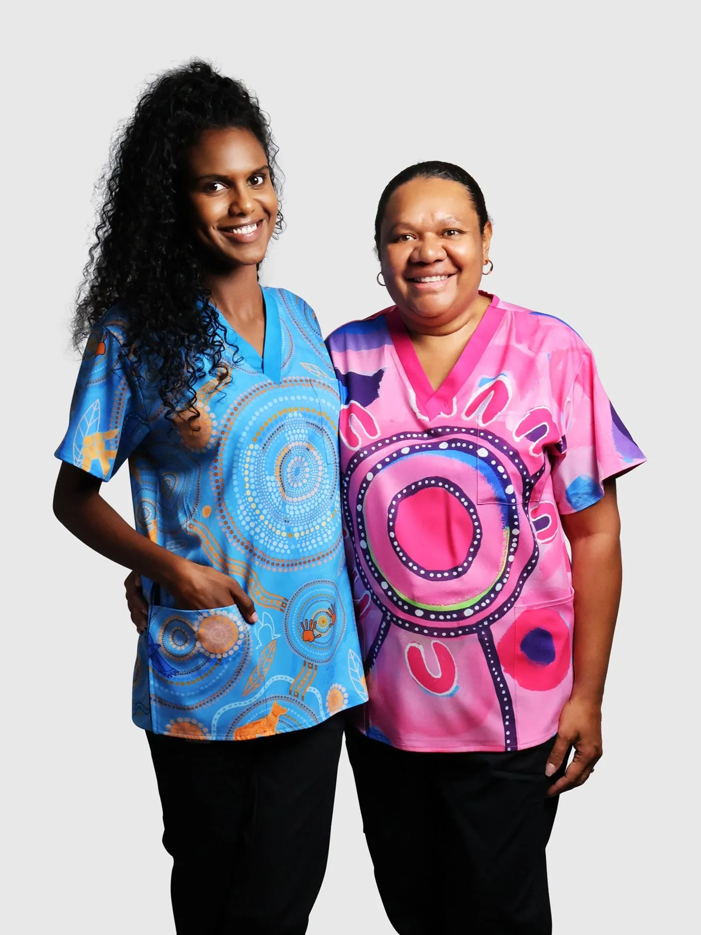 Never Stop the Dreaming - NAIDOC 2025 Unisex Three-Pocket Scrub Top